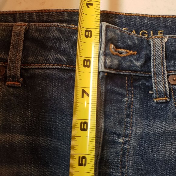 American Eagle jeans‎ size 28 slim flex distressed blue mid wash - Picture 11 of 11